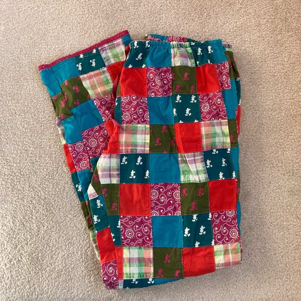 Disney Patchwork Mickey Pants - L - image 1